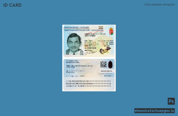 Beispielvorschau für einen ungarischen Personalausweis